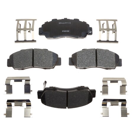 thumbnail image 2 of Detroit Axle Front Ceramic Brake Pads + Hardware For Mazda Protege 1.6L (99, 2000-03) 2 of 6